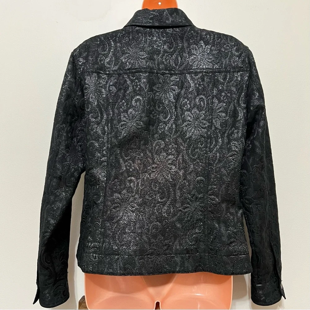 Ruby Rd. Black Textured Jacket Chic Whimsygoth - Picture 7 of 11